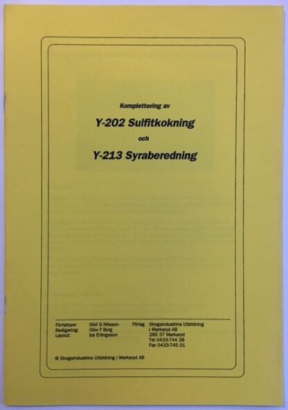 Sulfitkokning, 88 sid, inkl kompletteringshäfte Y-223 - Bild 2